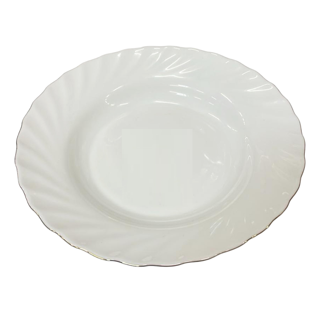 Set 6 Farfurii Adanci Opal Model Margine Aurie 23cm MGAT225 CNN51639