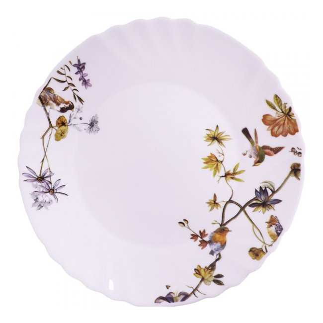 Set 6 Farfurii Desert Opal Alb Flori 20.5cm DEC007 LBP-80 CNN33604