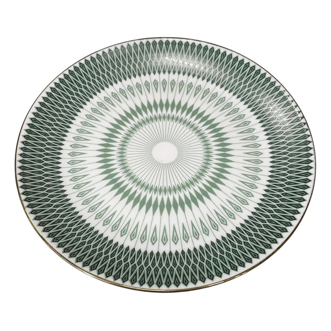 Set 6 Farfurii Desert Opal Decor Verde Auriu Mirage 19.5cm GRM195 DNC64031 CNN