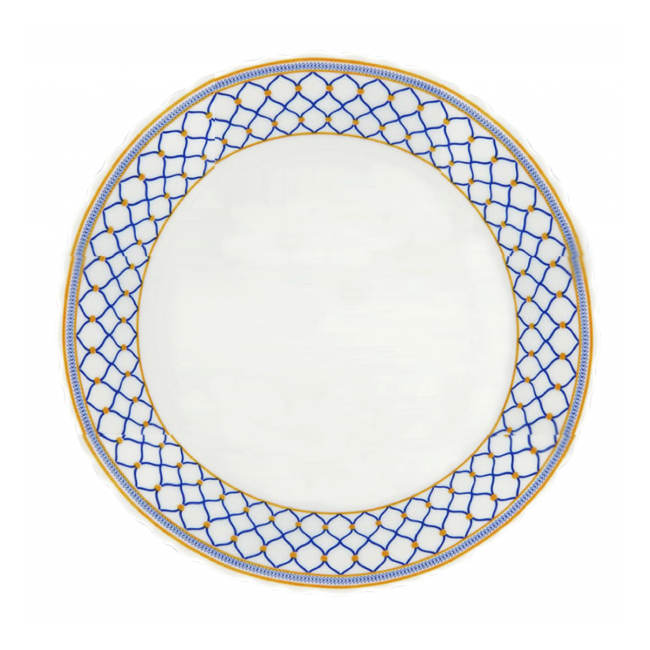 Set 6 Farfurii Desert Selina Blue Opal 19cm Alb cu Model Albastru DNC63077