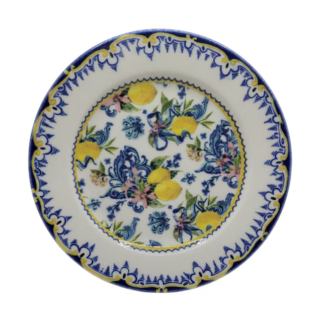 Set 6 Farfurii Intinse Aperitiv si Desert Portelan Fin Lamai 20cm Grunberg 6xTDP202