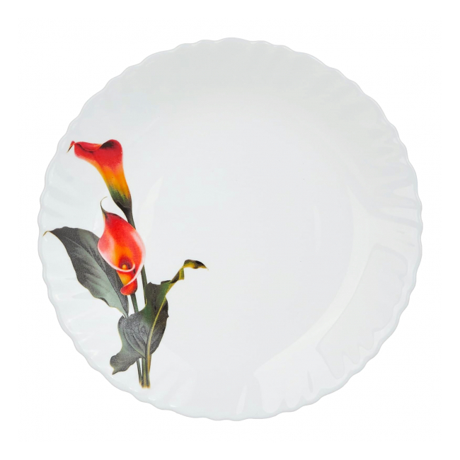 Set 6 Farfurii Intinse Desert Opal Alb Model Stargazer 19cm DNC58152