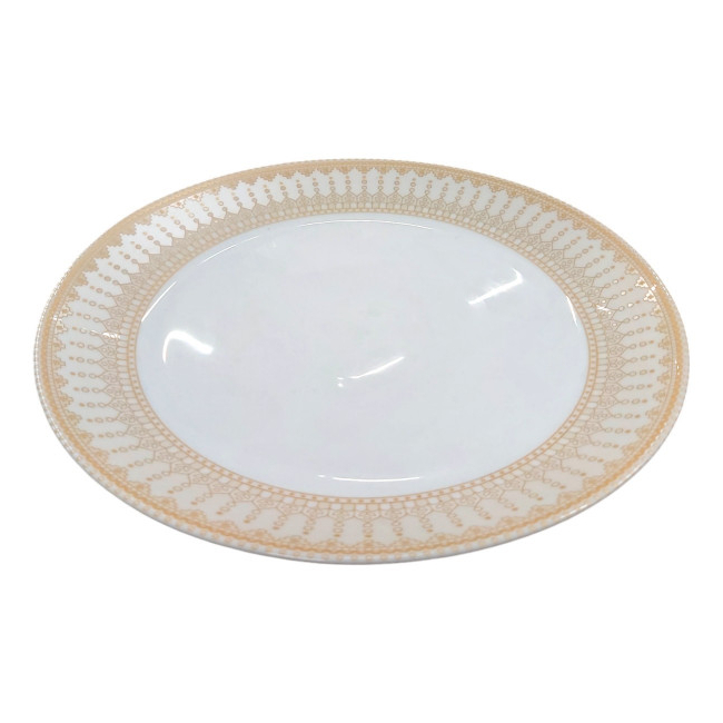 Set 6 Farfurii Intinse Mari Opal Alb Model Emperor 26cm CNN47456