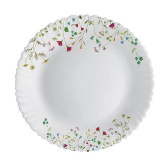 Set 6 Farfurii Intinse Mari Opal Alb Model Garden 26cm DNC60216