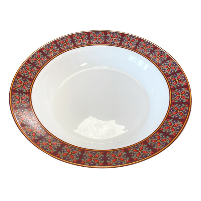 Set 6 Farfurii Intinse Mari Opal Alb Model Minar 26cm CNN52731