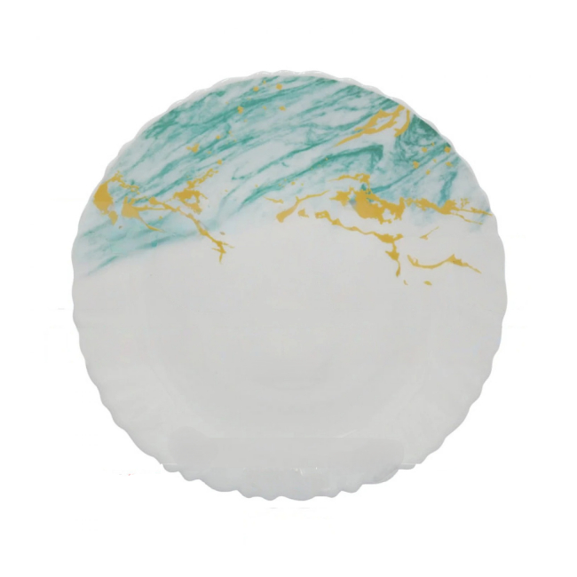 Set 6 Farfurii Intinse Opal Blue Marble 26cm DNC63106