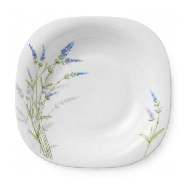 Set 6 Farfurii Patrate Intinse Opal Lavanda 26.2x26.2x2.5cm 6xDOPP260 JGR