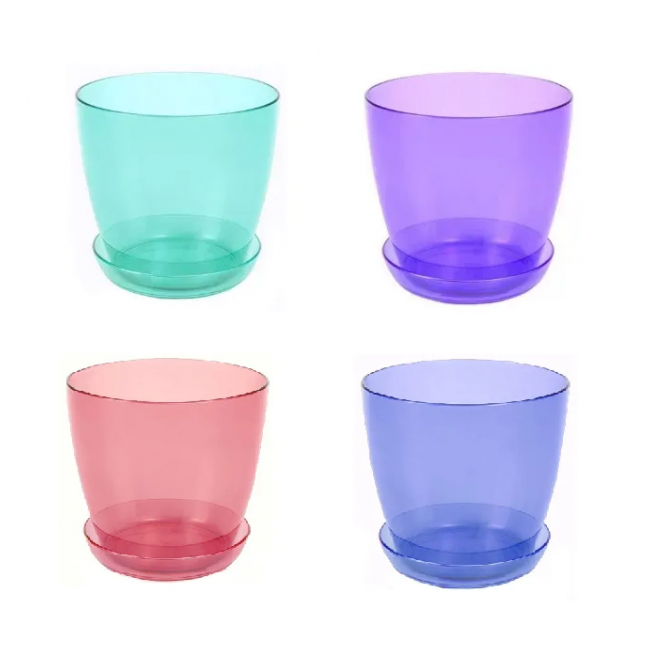 Set 6 Ghivece Orhidee Transparente  Div. Culori 3l 18x17cm S-559 6xDNC59168