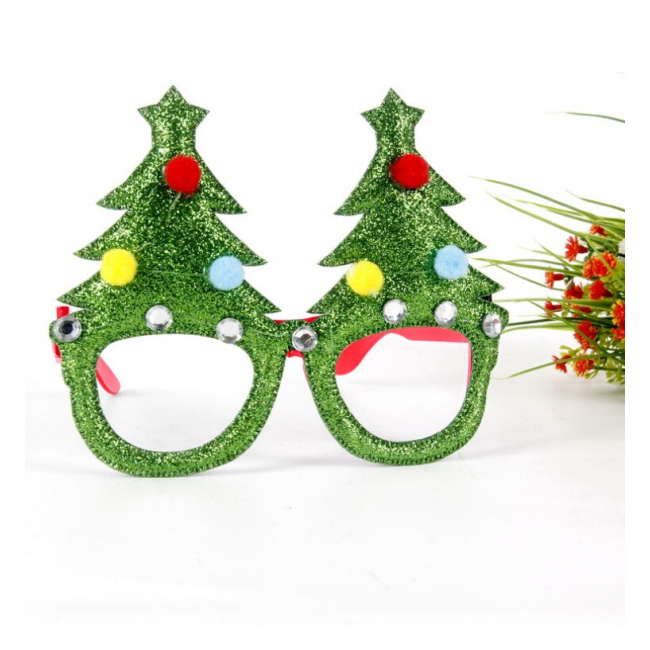 Set 6 Ochelari Decor Craciun PVC+Textil DIV.Modele SD-00422 DNC59689