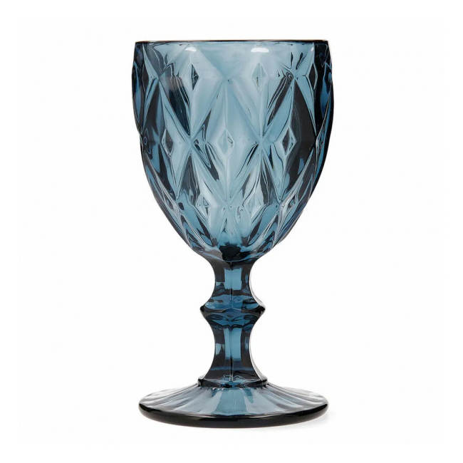 Set 6 Pahare Sticla cu picior 250ml Cok Escorial Blue 157-0010 CNN49480