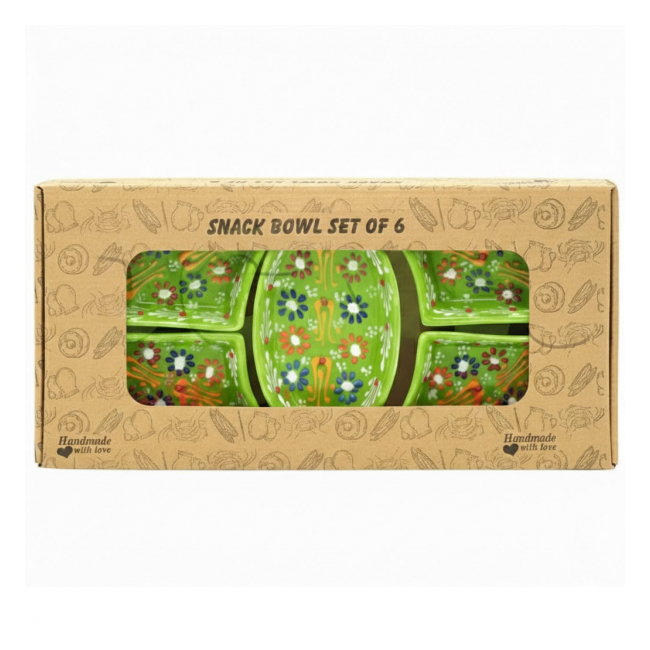 Set 6 Platouri Servire Aperitive Ceramica Pictate Manual TK-20903 DNC67344