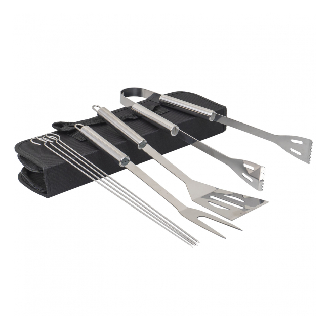 Set 7 piese din INOX pentru gratar si borseta depozitare Zilan ZTS8339