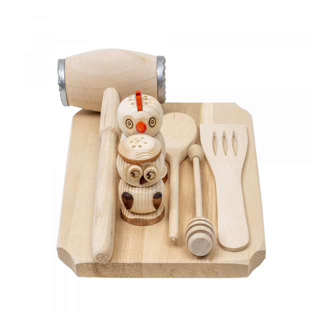 Set 7 piese tocator dreptunghiular lemn fag Zilan 30x20x2cm 1512