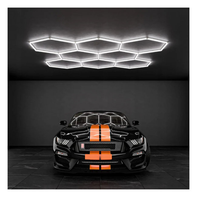 Set 8 Hexagoane LED Honeycomb 210W 6500K Alb Rece Tuburi 440mm DL72F43X8