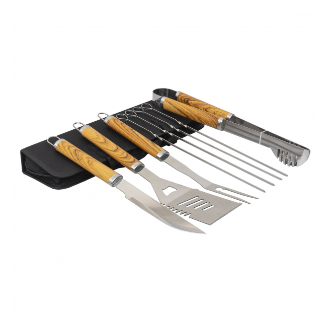 Set 8 piese din INOX pentru gratar si borseta depozitare Zilan ZTS8330