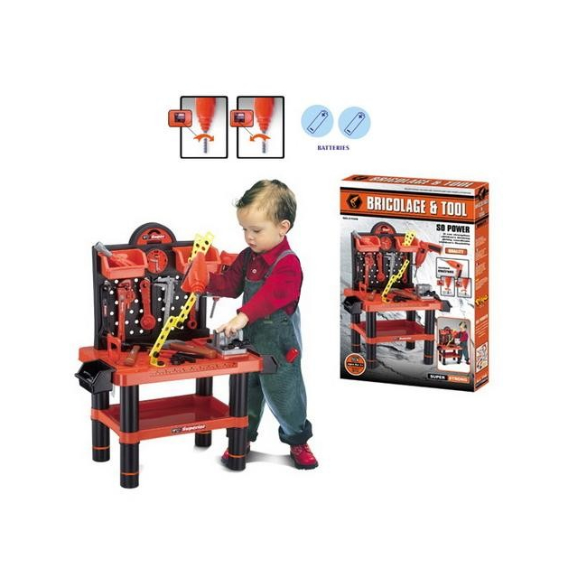 Set Bricolaj cu Unelte si Scule de Jucarie 57008