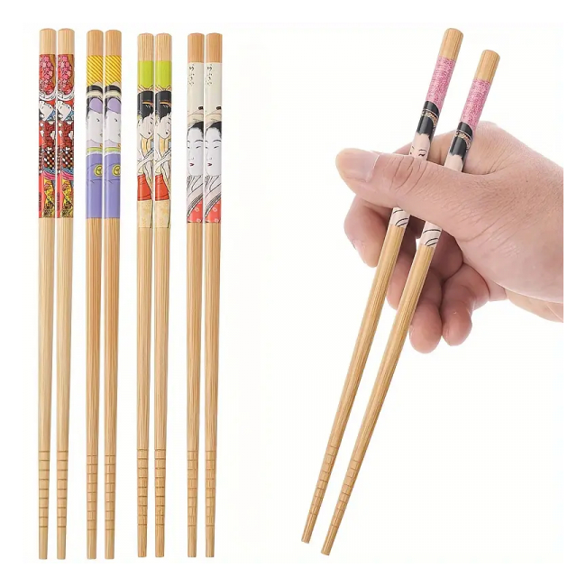 Set Cadou 5 Perechi Betisoare Chinezesti Bambus J016 B MLL