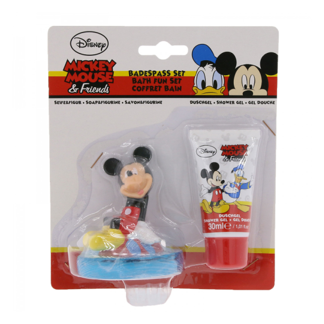 Set Copii Gel Dus si Sapun Figurina Mickey 3D 30ml Disney BC203030000
