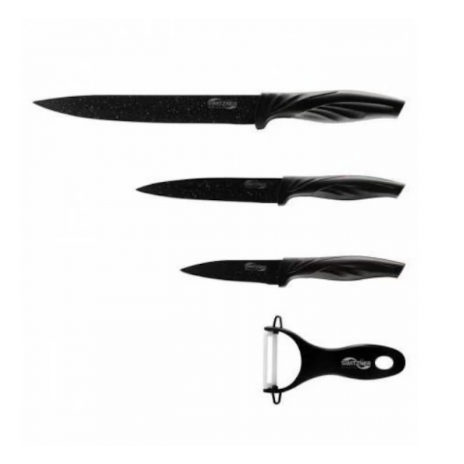 Set cutite si decojitor Switzner 4 piese Acoperire Cermica SW-5555BLK DNC65679