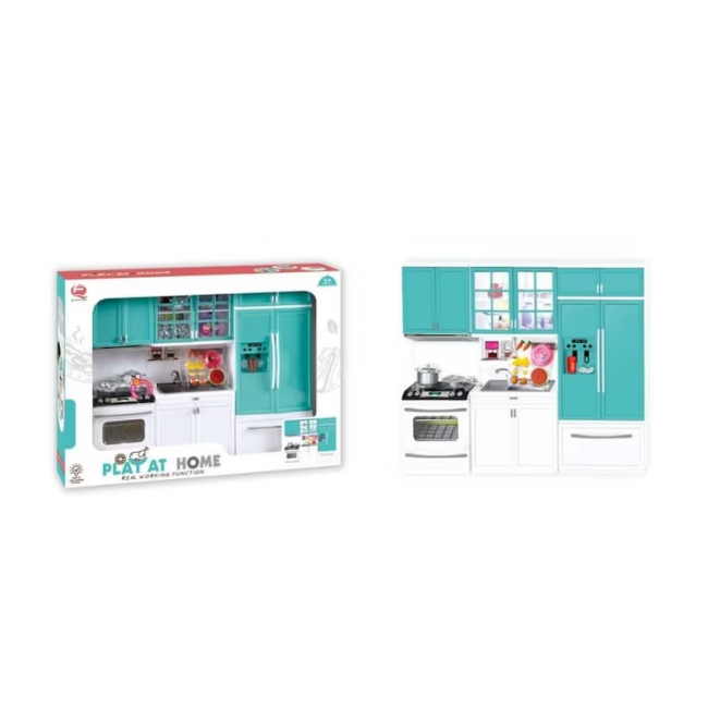 Set de Joaca Bucatarie pentru Papusi cu Accesorii Albastru QF26210G CWT
