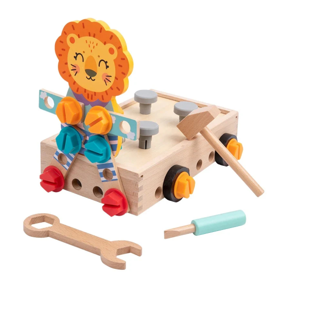 Set de joaca copii bricolaj copii din lemn 44 piese 25x15cm MG-049 CWT