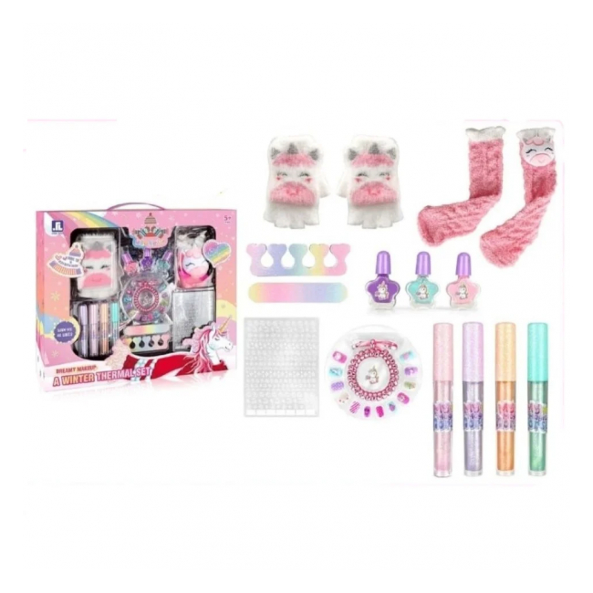Set de machiaj si accesorii unghii Hello Winter pentru copii ZR-20B CWT
