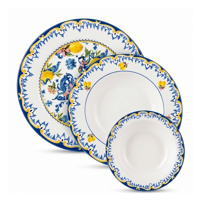 Set de Masa 6 Persoane 18 Piese Portelan Fin Lamai DS182TR JGR