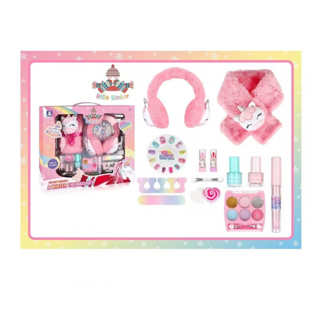 Set Hello Winter pentru copii machiaj si manichiura unghii ZR-20A CWT