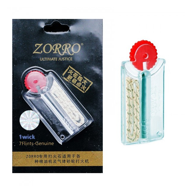 Set Inlocuire Piatra si Fitil Bricheta 7 Pietre Zorro 409