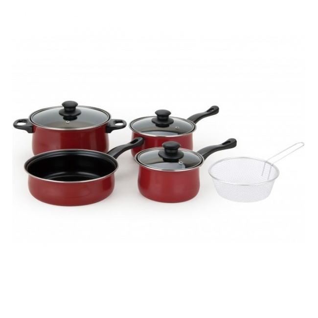 Set Neaderent Cratite, Tigaie Otel Carbon, Cos, Capace Grunberg GR2460