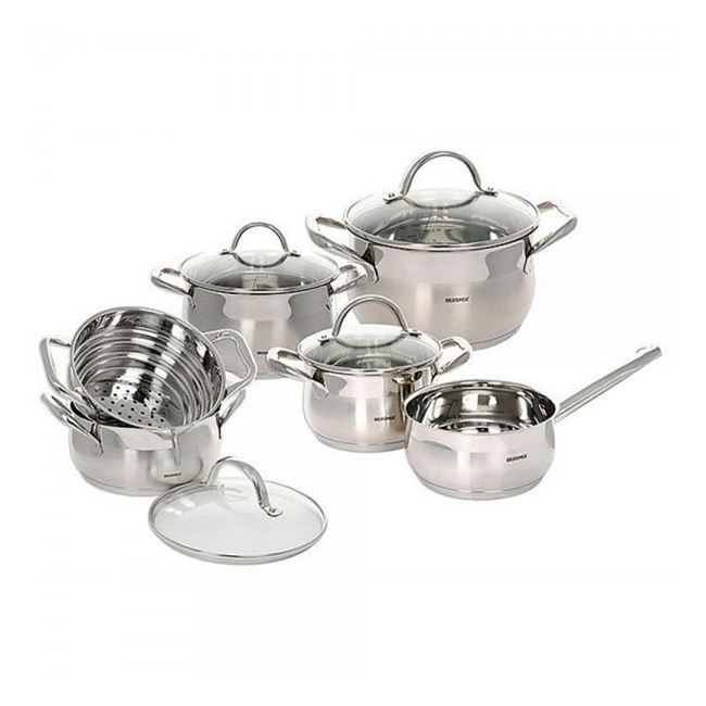 Set Oale din inox cu capac 10 piese Bergner BG6529