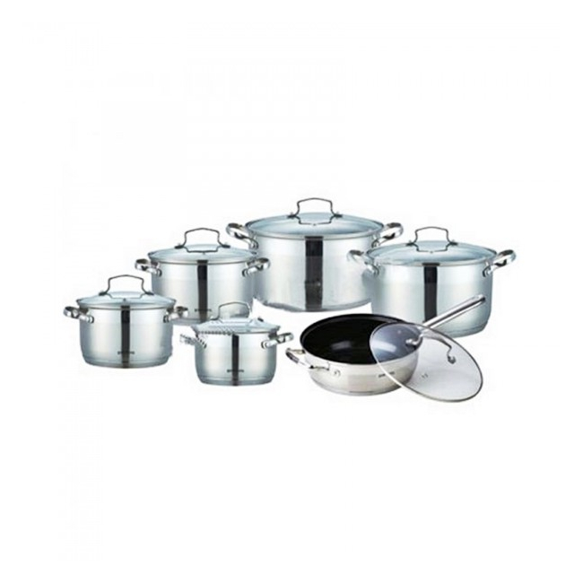 Set oale din inox cu capac 12 piese Bohmann BH71912MRB