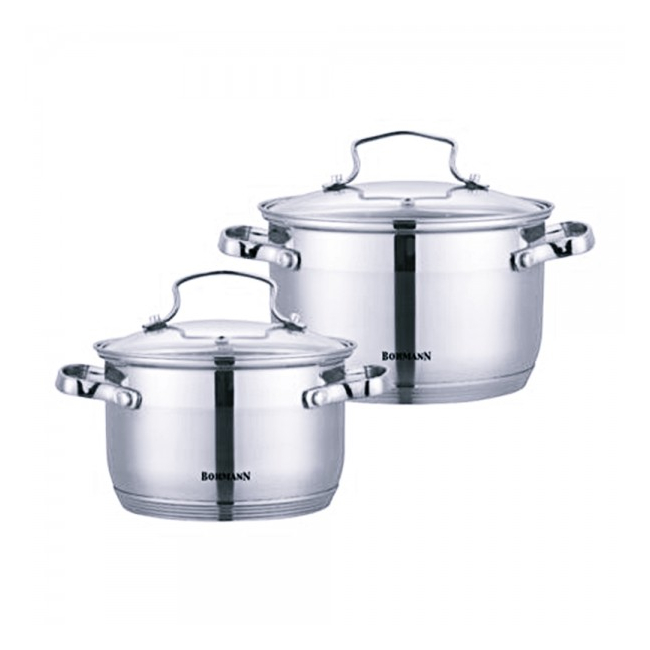 Set oale din inox cu capac 4 piese Bohmann BH1902