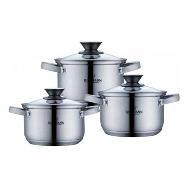 Set oale din inox cu capac 6 piese Bohmann BH0516