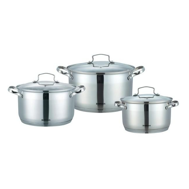 Set oale din inox cu capac 6 piese Bohmann BH1906