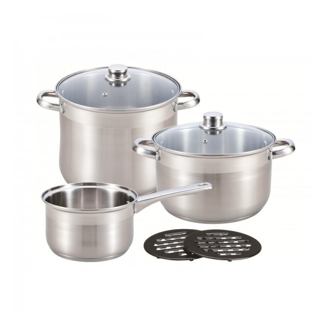 Set oale din inox cu capac 7 piese Grunberg GR867
