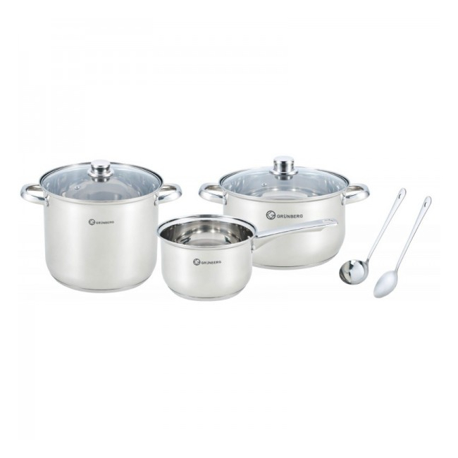 Set oale din inox cu capac 7 piese Grunberg GR868