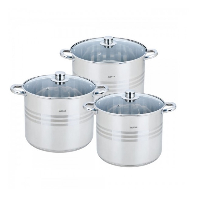 Set Oale din Inox cu Capace 6 piese Bohmann BH3462