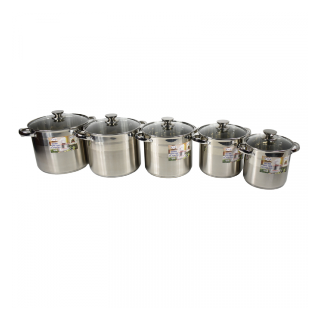 Set Oale Inox cu Capac de Sticla 10 piese ROD CNN19289