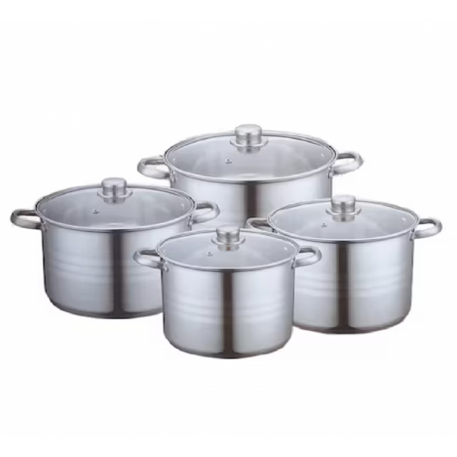 Set oale inox cu capace 8 piese 3 straturi Kitchen PRO-8401