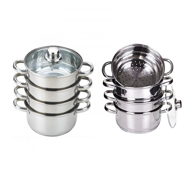 Set Oale Inox pentru Gatit la Abur 2.5L 5 piese Bohmann BH3215