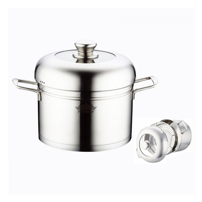 Set Oale Inox pentru Gatit la Abur 6L 3 piese Peterhof PH15257