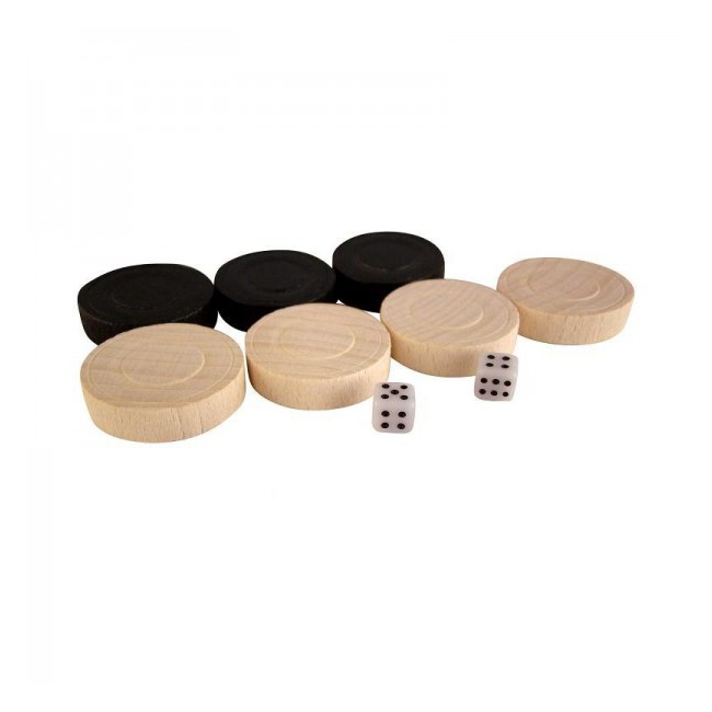 Set Piese din Lemn Pentru Joc de Table 3.3cm