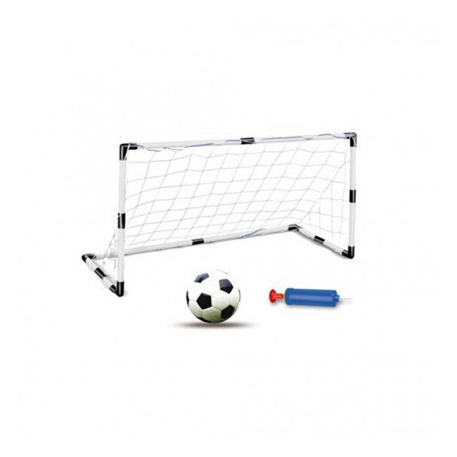 Set Poarta de Fotbal cu Minge si Pompa Soccer Goal Set 120x63x57cm