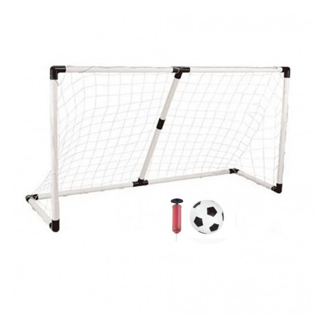 Set Poarta de Fotbal cu Minge si Pompa Soccer Goal Set 186x120x72cm
