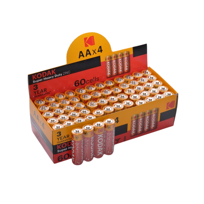 Set Super Economic 60 Baterii Zinc Carbon Kodak R6 AA 9A010 XXM