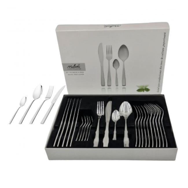 Set Tacamuri Inox 24 Piese Cadou pentru 6 Persoane Malooki DNC40505