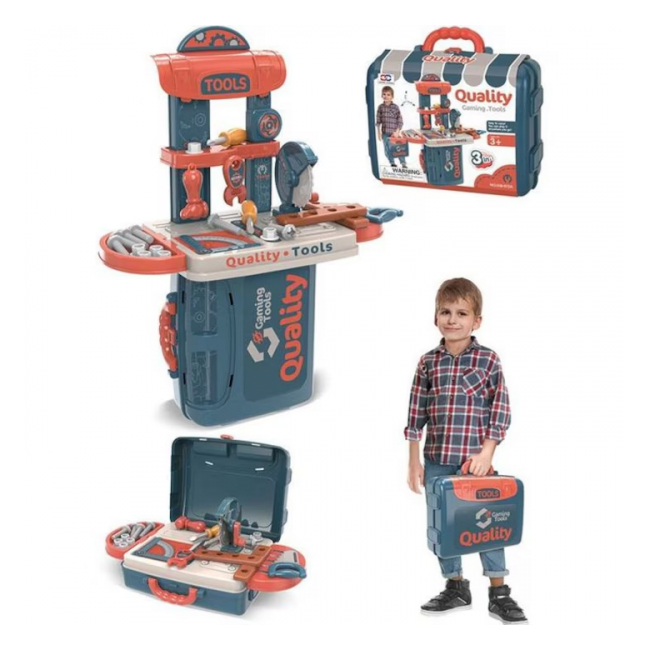 Set trusa de scule pentru copii cu 34 piese si cutie tip servieta 008-972A CWT