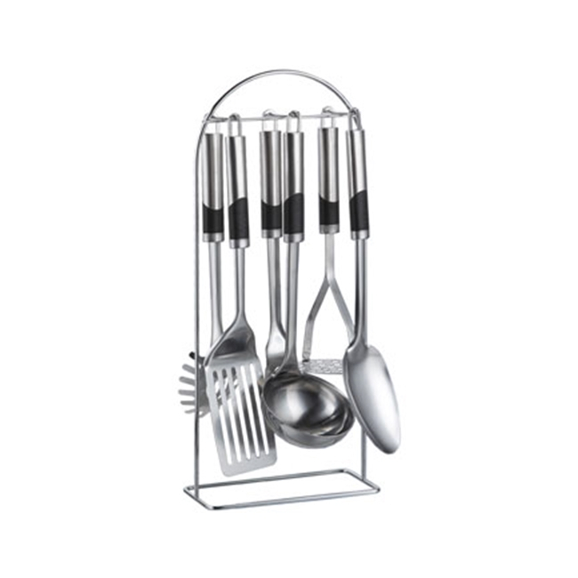 Set Ustensile Bucatarie Inox cu Suport 7 piese Bohmann BH7761