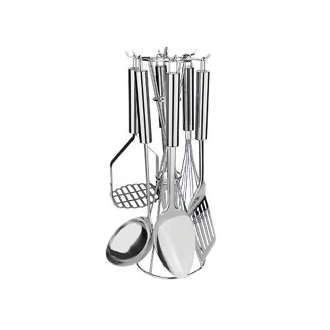 Set ustensile bucatarie inox cu suport 7 piese Bohmann BH7786